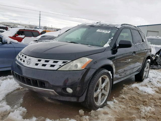 JN8AZ08W93W210279 - 2003 NISSAN MURANO SL BLACK photo 2