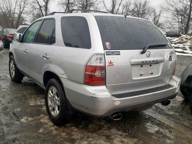 2HNYD18845H506130 - 2005 ACURA MDX TOURIN SILVER photo 3