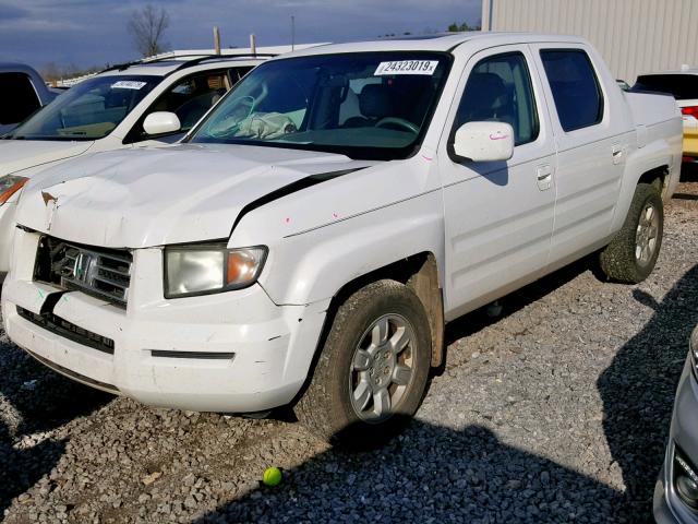 2HJYK16506H535416 - 2006 HONDA RIDGELINE WHITE photo 2