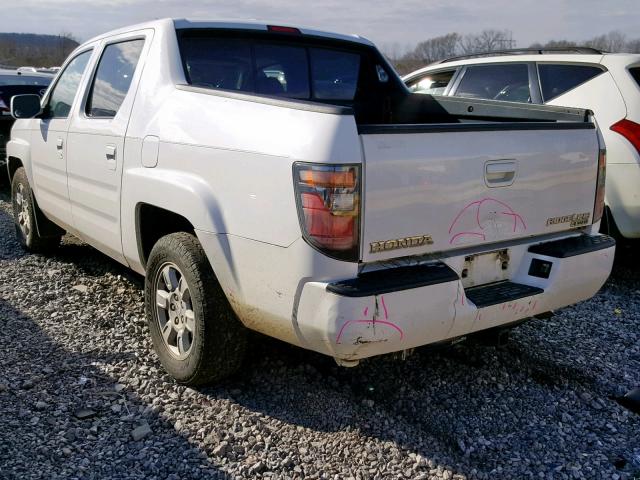 2HJYK16506H535416 - 2006 HONDA RIDGELINE WHITE photo 3