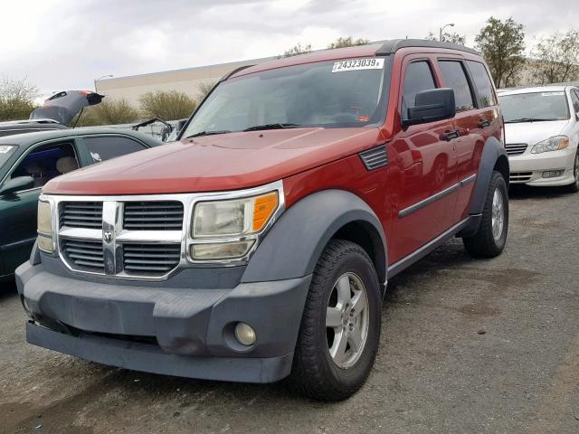 1D8GT28K17W530686 - 2007 DODGE NITRO SXT RED photo 2