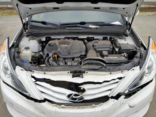 5NPEB4AC8DH650851 - 2013 HYUNDAI SONATA GLS WHITE photo 7