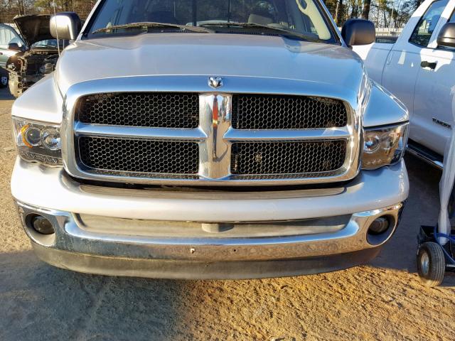 1D7HA18NX5S267640 - 2005 DODGE RAM 1500 S SILVER photo 9