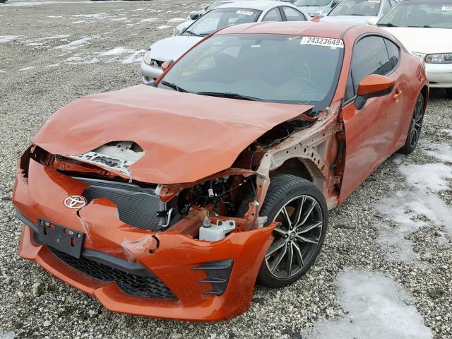 JF1ZNAA14H8710544 - 2017 TOYOTA 86 BASE ORANGE photo 2