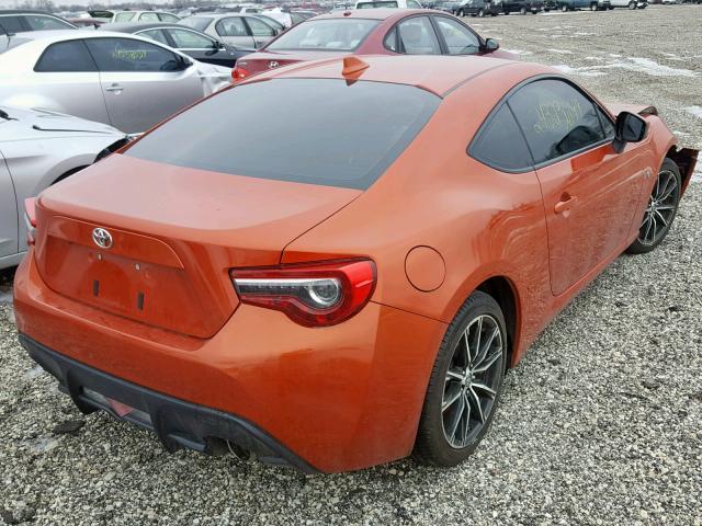 JF1ZNAA14H8710544 - 2017 TOYOTA 86 BASE ORANGE photo 4