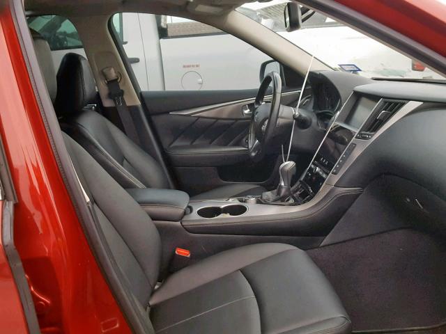 JN1BV7AR6FM402710 - 2015 INFINITI Q50 BASE RED photo 5