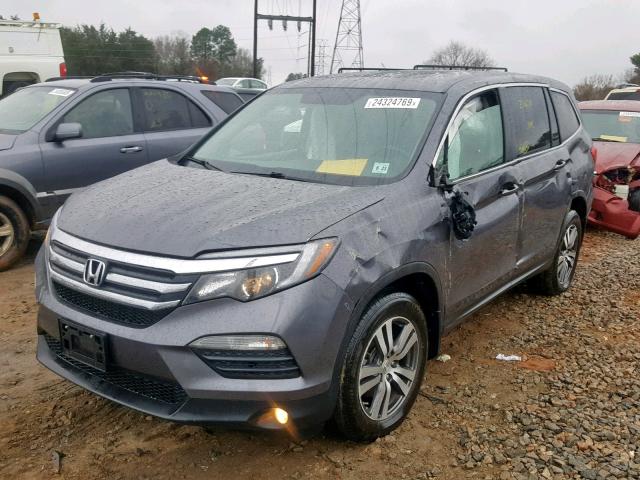 5FNYF6H74HB069728 - 2017 HONDA PILOT EXLN GRAY photo 2