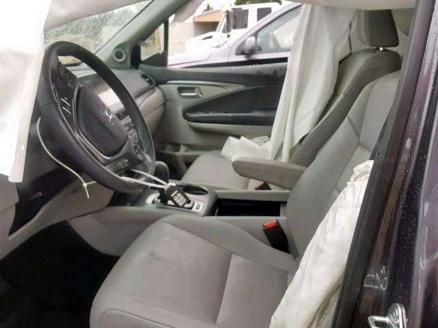 5FNYF6H74HB069728 - 2017 HONDA PILOT EXLN GRAY photo 5