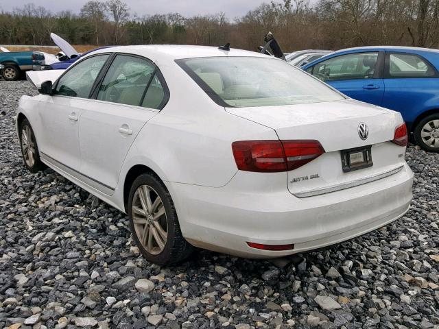 3VWL17AJ8HM225668 - 2017 VOLKSWAGEN JETTA SEL WHITE photo 3