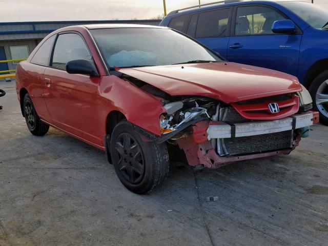 1HGEM21513L009374 - 2003 HONDA CIVIC LX RED photo 1