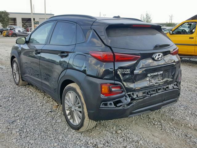 KM8K62AA2JU177584 - 2018 HYUNDAI KONA SEL BLACK photo 3