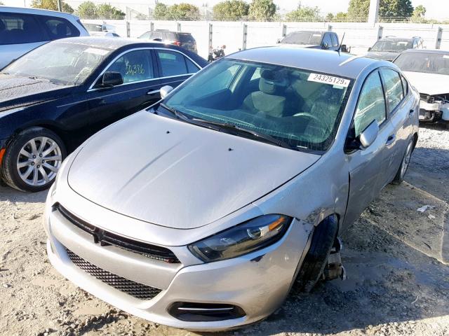 1C3CDFBB2FD320302 - 2015 DODGE DART SXT GRAY photo 2