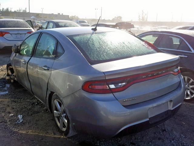 1C3CDFBB2FD320302 - 2015 DODGE DART SXT GRAY photo 3