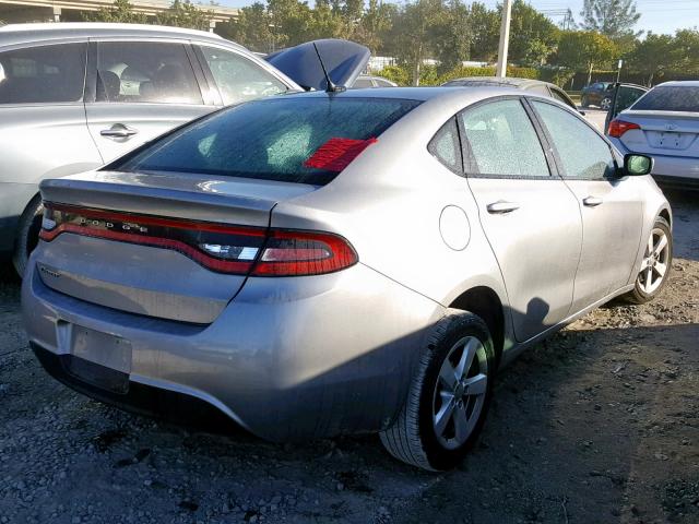 1C3CDFBB2FD320302 - 2015 DODGE DART SXT GRAY photo 4