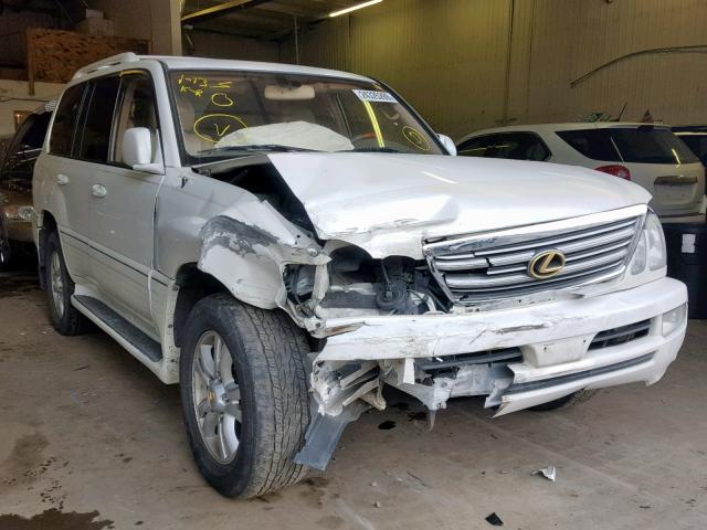 JTJHT00W933528439 - 2003 LEXUS LX 470 WHITE photo 1