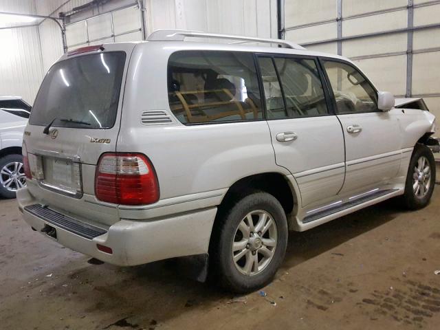 JTJHT00W933528439 - 2003 LEXUS LX 470 WHITE photo 4