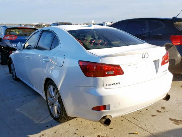 JTHBK262972036032 - 2007 LEXUS IS 250 WHITE photo 3