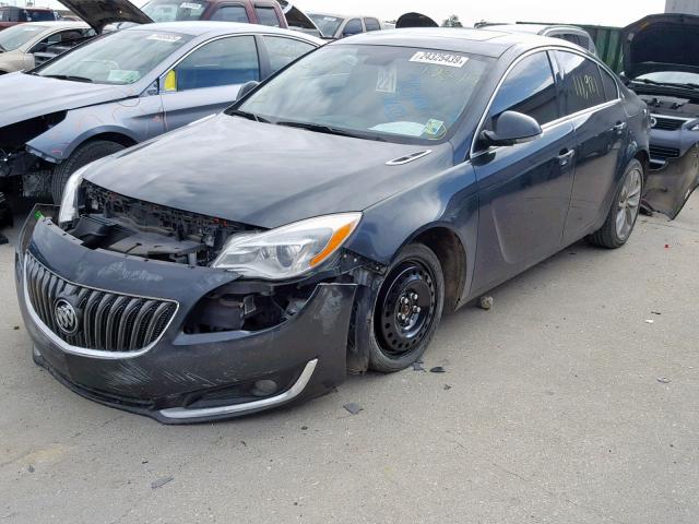 2G4GN5EX9E9166397 - 2014 BUICK REGAL PREM BLUE photo 2