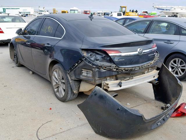 2G4GN5EX9E9166397 - 2014 BUICK REGAL PREM BLUE photo 3