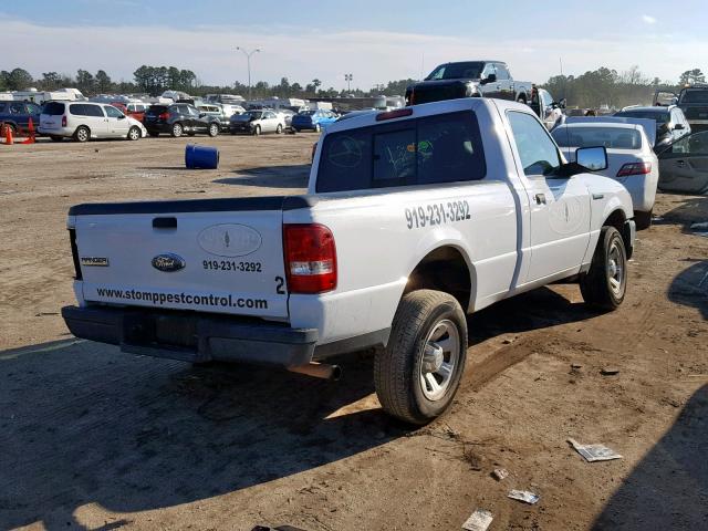 1FTYR10D17PA92593 - 2007 FORD RANGER WHITE photo 4