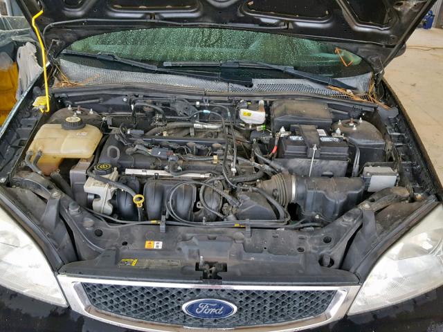 1FAFP34NX7W304981 - 2007 FORD FOCUS ZX4 BLACK photo 7