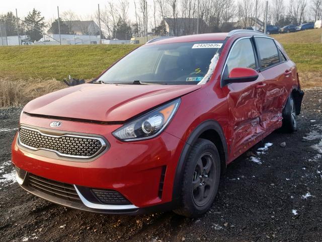 KNDCB3LC6H5088761 - 2017 KIA NIRO FE RED photo 2