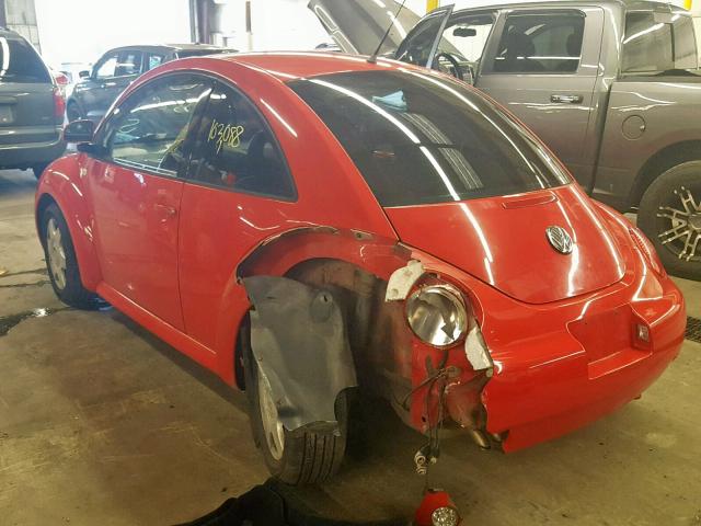 3VWCA21C4YM416962 - 2000 VOLKSWAGEN NEW BEETLE Qırmızı foto 3