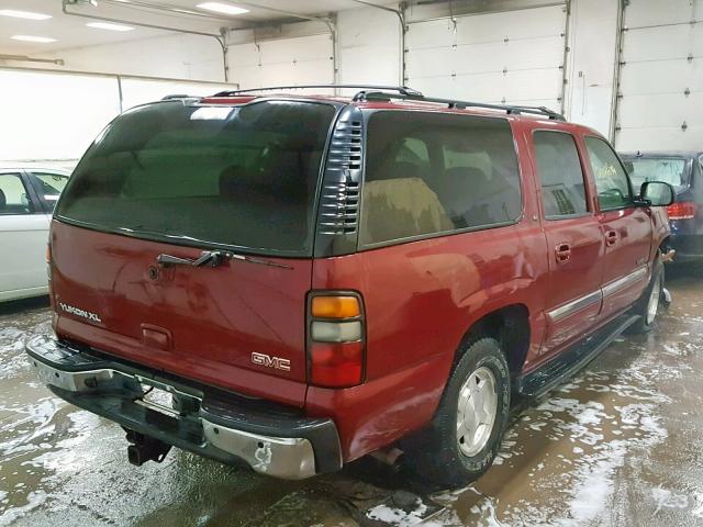 1GKFK16Z24J201547 - 2004 GMC YUKON XL K MAROON photo 4