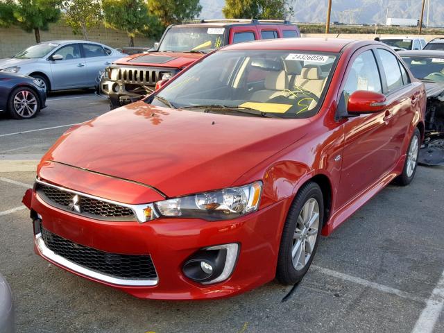 JA32U2FU2GU006435 - 2016 MITSUBISHI LANCER ES RED photo 2