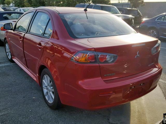 JA32U2FU2GU006435 - 2016 MITSUBISHI LANCER ES RED photo 3