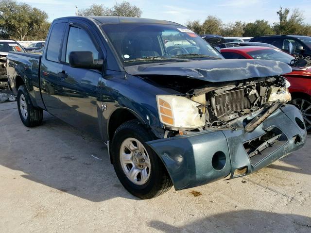 1N6AA06A44N518376 - 2004 NISSAN TITAN XE GREEN photo 1