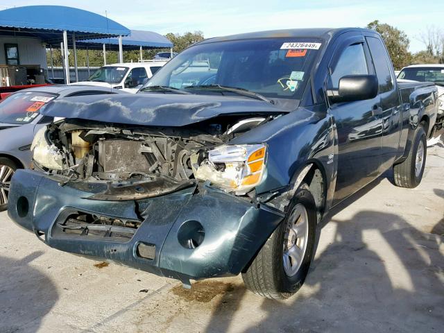 1N6AA06A44N518376 - 2004 NISSAN TITAN XE GREEN photo 2