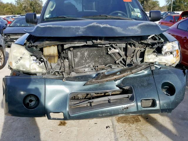 1N6AA06A44N518376 - 2004 NISSAN TITAN XE GREEN photo 9