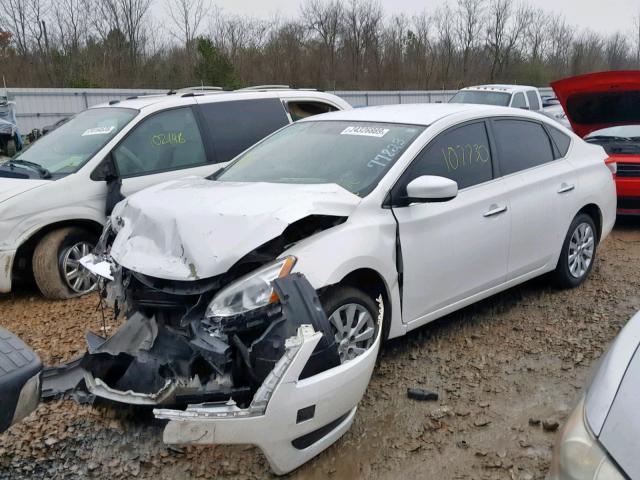 3N1AB7AP8DL771059 - 2013 NISSAN SENTRA S WHITE photo 2