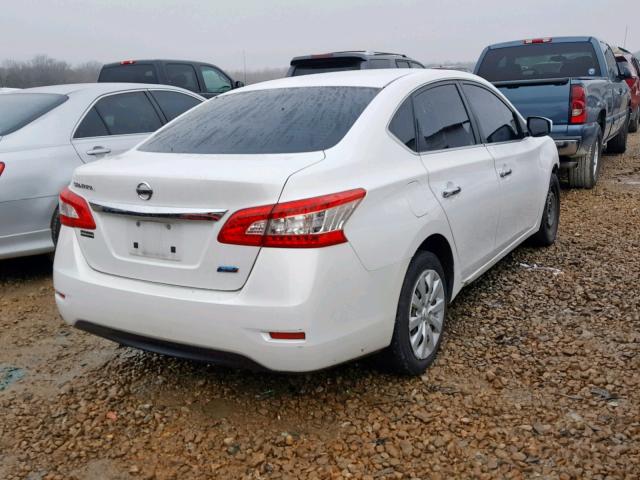 3N1AB7AP8DL771059 - 2013 NISSAN SENTRA S WHITE photo 4