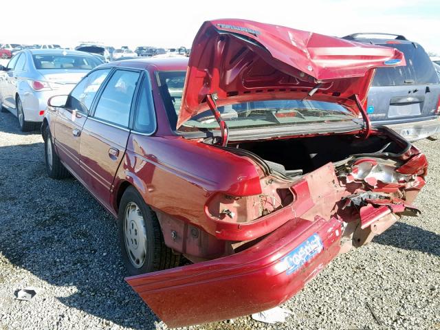 1FALP52U6SG200483 - 1995 FORD TAURUS GL RED photo 3