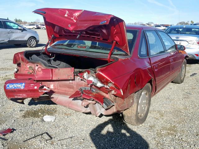 1FALP52U6SG200483 - 1995 FORD TAURUS GL RED photo 4