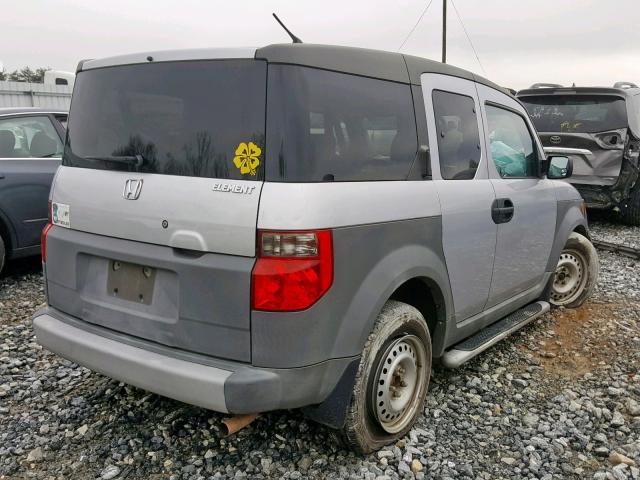 5J6YH18304L000014 - 2004 HONDA ELEMENT LX SILVER photo 4