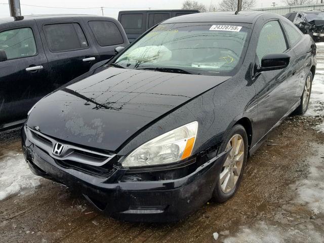 1HGCM82637A007211 - 2007 HONDA ACCORD EX BLACK photo 2