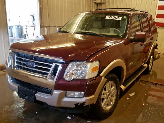 1FMEU74E66UB35862 - 2006 FORD EXPLORER E MAROON photo 2