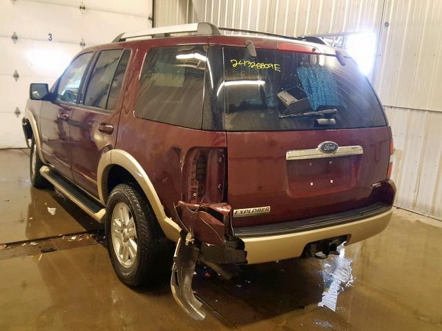 1FMEU74E66UB35862 - 2006 FORD EXPLORER E MAROON photo 3