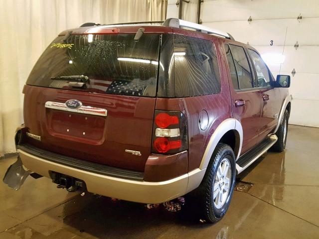 1FMEU74E66UB35862 - 2006 FORD EXPLORER E MAROON photo 4