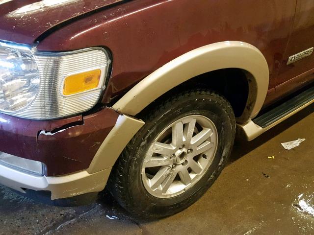 1FMEU74E66UB35862 - 2006 FORD EXPLORER E MAROON photo 9