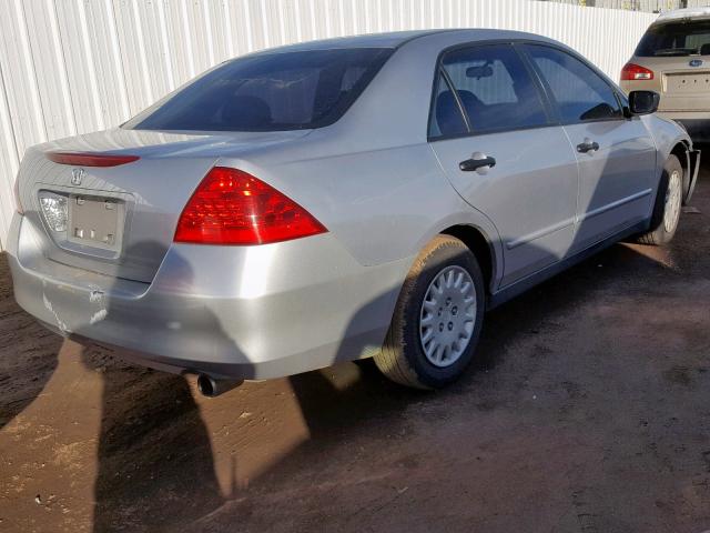 1HGCM551X7A020830 - 2007 HONDA ACCORD VAL SILVER photo 4