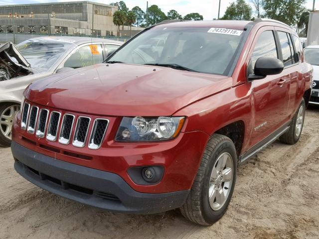 1C4NJDBB2FD283043 - 2015 JEEP COMPASS SP წითელი ფოტო 2