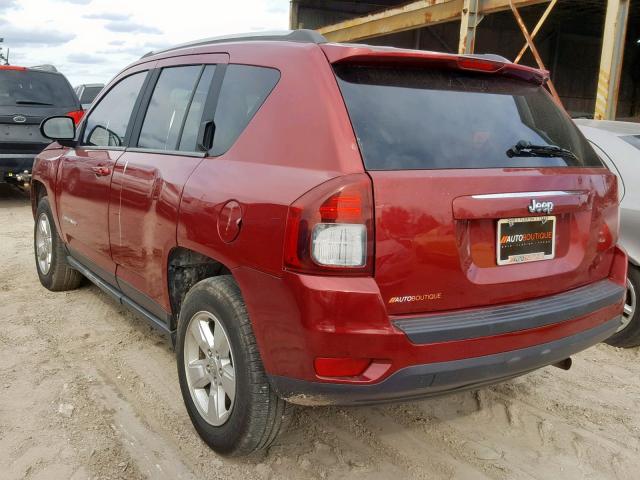 1C4NJDBB2FD283043 - 2015 JEEP COMPASS SP წითელი ფოტო 3
