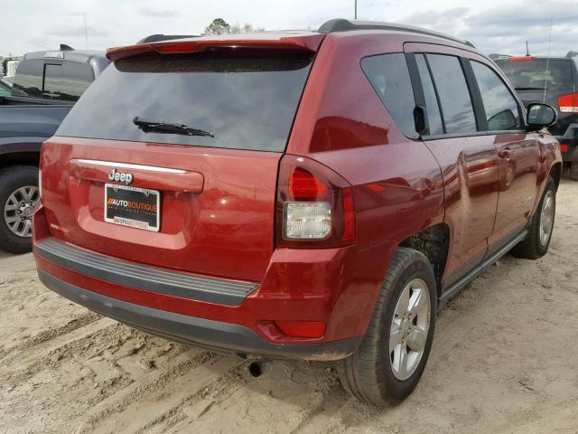 1C4NJDBB2FD283043 - 2015 JEEP COMPASS SP წითელი ფოტო 4