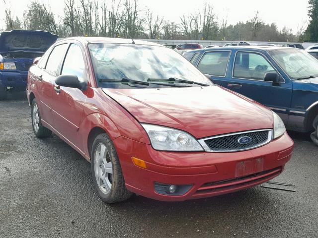 1FAHP34N05W219461 - 2005 FORD FOCUS ZX4 RED photo 1