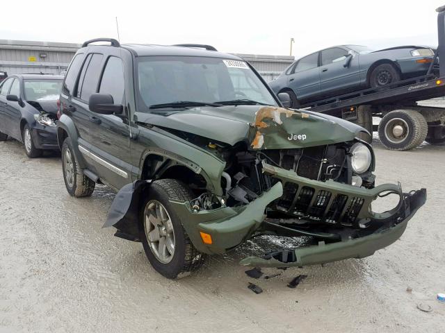 1J4GL48K07W597672 - 2007 JEEP LIBERTY SP GREEN photo 1