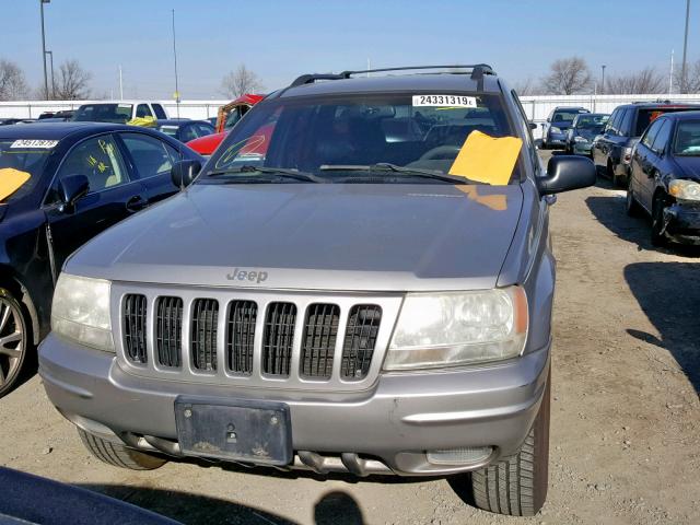 1J4G258S5YC155952 - 2000 JEEP GRAND CHER GRAY photo 9